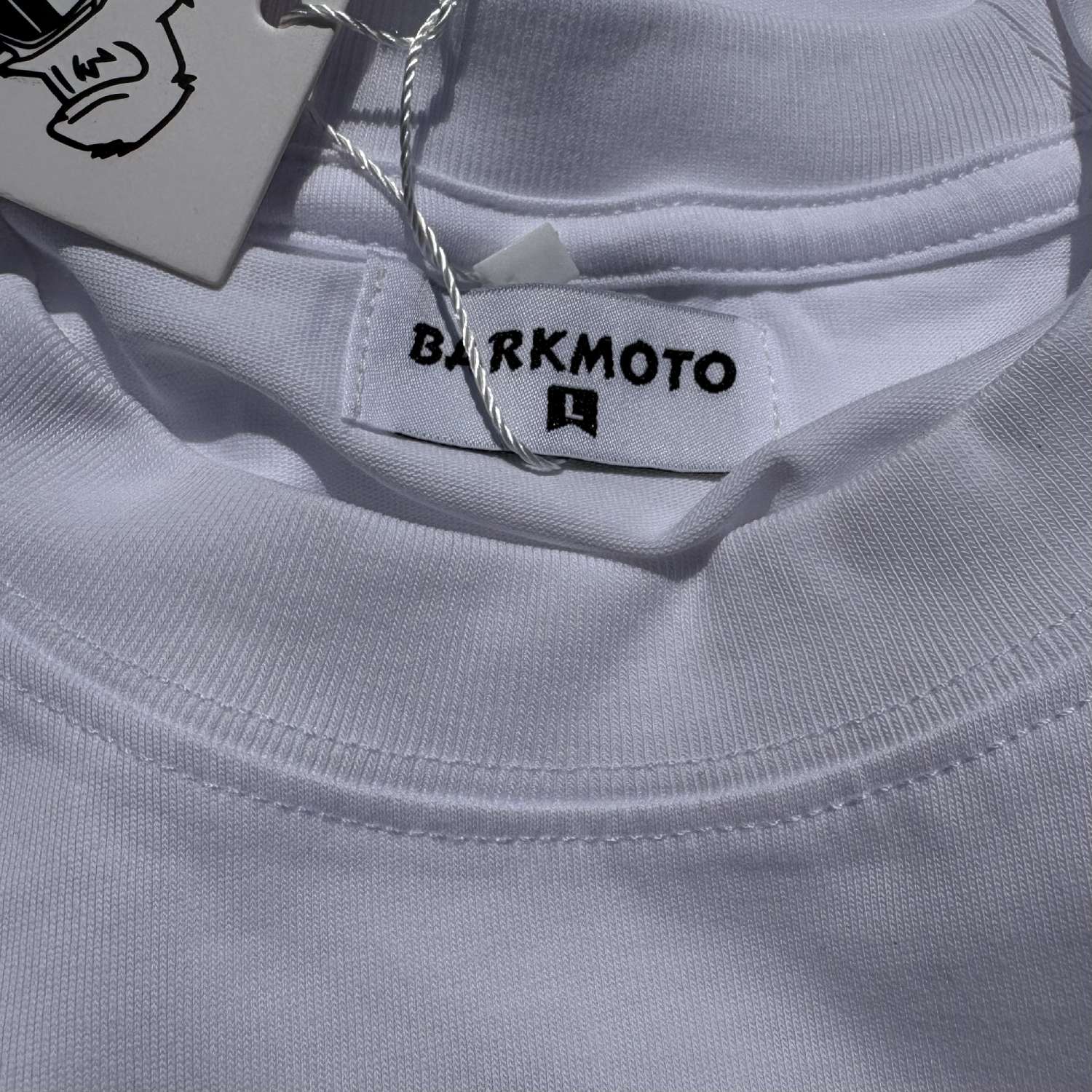Barkmoto Logo Tee - White